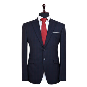 Zanetti Dark Blue Plaid Suit